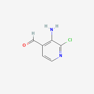 molecular formula C6H5ClN2O B596862 3-Amino-2-chloroisonicotinaldehyde CAS No. 1289046-28-1