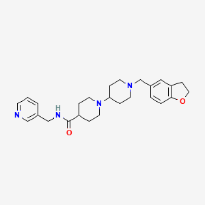 molecular formula C26H34N4O2 B5968625 1'-(2,3-dihydro-1-benzofuran-5-ylmethyl)-N-(3-pyridinylmethyl)-1,4'-bipiperidine-4-carboxamide 