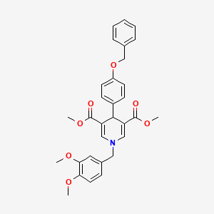 molecular formula C31H31NO7 B5968635 dimethyl 4-[4-(benzyloxy)phenyl]-1-(3,4-dimethoxybenzyl)-1,4-dihydro-3,5-pyridinedicarboxylate 