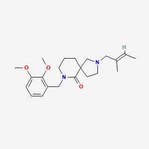 molecular formula C22H32N2O3 B5968637 7-(2,3-dimethoxybenzyl)-2-[(2E)-2-methyl-2-buten-1-yl]-2,7-diazaspiro[4.5]decan-6-one 