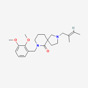 7-(2,3-dimethoxybenzyl)-2-[(2E)-2-methyl-2-buten-1-yl]-2,7-diazaspiro[4.5]decan-6-one