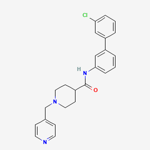 molecular formula C24H24ClN3O B5968648 N-(3'-chloro-3-biphenylyl)-1-(4-pyridinylmethyl)-4-piperidinecarboxamide 