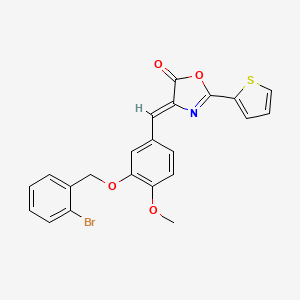 4-{3-[(2-bromobenzyl)oxy]-4-methoxybenzylidene}-2-(2-thienyl)-1,3-oxazol-5(4H)-one