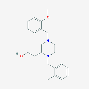 molecular formula C22H30N2O2 B5968678 2-[4-(2-methoxybenzyl)-1-(2-methylbenzyl)-2-piperazinyl]ethanol 
