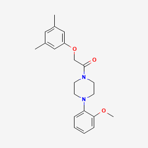 molecular formula C21H26N2O3 B5968690 1-[(3,5-dimethylphenoxy)acetyl]-4-(2-methoxyphenyl)piperazine 
