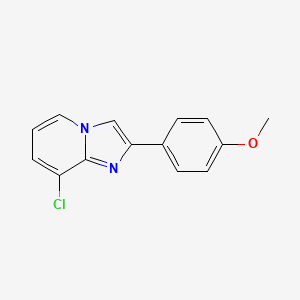 molecular formula C14H11ClN2O B596871 8-Chloro-2-(4-methoxyphenyl)imidazo[1,2-a]pyridine CAS No. 168837-40-9