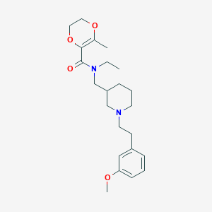 N-ethyl-N-({1-[2-(3-methoxyphenyl)ethyl]-3-piperidinyl}methyl)-3-methyl-5,6-dihydro-1,4-dioxine-2-carboxamide