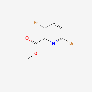 molecular formula C8H7Br2NO2 B596873 Ethyl 3,6-dibromopicolinate CAS No. 1214375-85-5