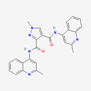 1-methyl-N,N'-bis(2-methyl-4-quinolinyl)-1H-pyrazole-3,4-dicarboxamide