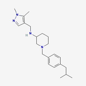 N-[(1,5-dimethyl-1H-pyrazol-4-yl)methyl]-1-(4-isobutylbenzyl)-3-piperidinamine