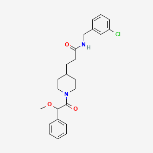 N-(3-chlorobenzyl)-3-{1-[methoxy(phenyl)acetyl]-4-piperidinyl}propanamide