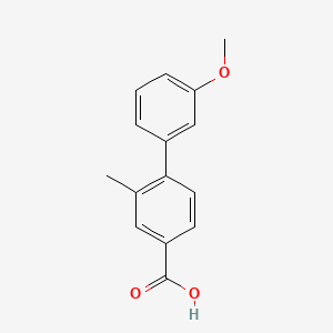 molecular formula C15H14O3 B596878 4-(3-甲氧基苯基)-3-甲基苯甲酸 CAS No. 1261902-72-0