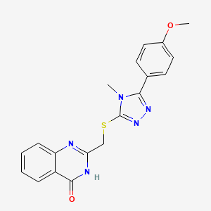 2-({[5-(4-methoxyphenyl)-4-methyl-4H-1,2,4-triazol-3-yl]thio}methyl)-4(3H)-quinazolinone