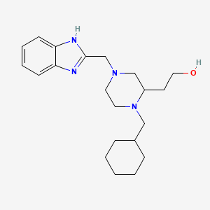 2-[4-(1H-benzimidazol-2-ylmethyl)-1-(cyclohexylmethyl)-2-piperazinyl]ethanol