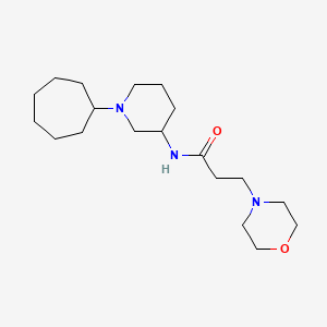 molecular formula C19H35N3O2 B5968838 N-(1-cycloheptyl-3-piperidinyl)-3-(4-morpholinyl)propanamide 