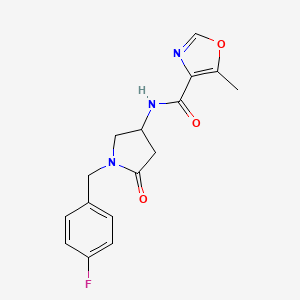 N-[1-(4-fluorobenzyl)-5-oxo-3-pyrrolidinyl]-5-methyl-1,3-oxazole-4-carboxamide