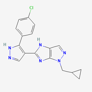 5-[3-(4-chlorophenyl)-1H-pyrazol-4-yl]-1-(cyclopropylmethyl)-1,4-dihydroimidazo[4,5-c]pyrazole