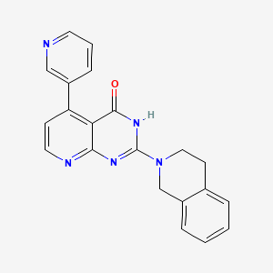 molecular formula C21H17N5O B5968853 2-(3,4-dihydro-2(1H)-isoquinolinyl)-5-(3-pyridinyl)pyrido[2,3-d]pyrimidin-4(3H)-one 