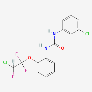 molecular formula C15H11Cl2F3N2O2 B5968870 N-(3-chlorophenyl)-N'-[2-(2-chloro-1,1,2-trifluoroethoxy)phenyl]urea 
