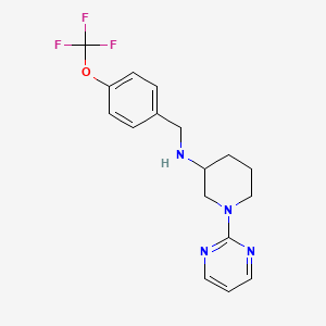 molecular formula C17H19F3N4O B5968877 1-(2-pyrimidinyl)-N-[4-(trifluoromethoxy)benzyl]-3-piperidinamine 