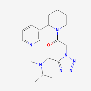 N-methyl-N-[(1-{2-oxo-2-[2-(3-pyridinyl)-1-piperidinyl]ethyl}-1H-tetrazol-5-yl)methyl]-2-propanamine