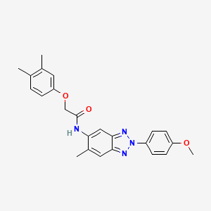 2-(3,4-dimethylphenoxy)-N-[2-(4-methoxyphenyl)-6-methyl-2H-1,2,3-benzotriazol-5-yl]acetamide