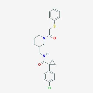 1-(4-chlorophenyl)-N-({1-[(phenylthio)acetyl]-3-piperidinyl}methyl)cyclopropanecarboxamide