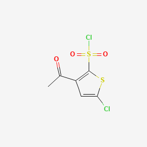 molecular formula C6H4Cl2O3S2 B596896 3-Acetyl-5-chlorothiophene-2-sulfonyl chloride CAS No. 165117-07-7
