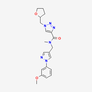 N-{[1-(3-methoxyphenyl)-1H-pyrazol-4-yl]methyl}-N-methyl-1-(tetrahydro-2-furanylmethyl)-1H-1,2,3-triazole-4-carboxamide