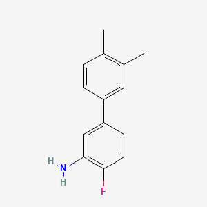 molecular formula C14H14FN B596900 4-Fluoro-3',4'-dimethylbiphenyl-3-amine CAS No. 1225710-08-6