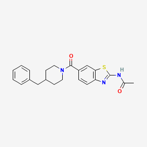 N-{6-[(4-benzyl-1-piperidinyl)carbonyl]-1,3-benzothiazol-2-yl}acetamide