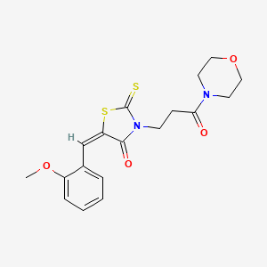 5-(2-methoxybenzylidene)-3-[3-(4-morpholinyl)-3-oxopropyl]-2-thioxo-1,3-thiazolidin-4-one