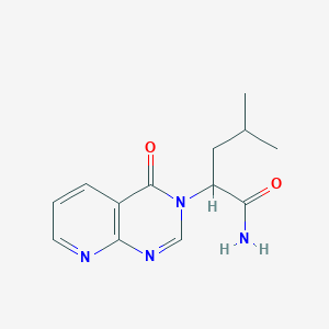 4-methyl-2-(4-oxopyrido[2,3-d]pyrimidin-3(4H)-yl)pentanamide