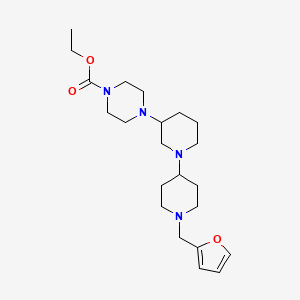 molecular formula C22H36N4O3 B5969033 ethyl 4-[1'-(2-furylmethyl)-1,4'-bipiperidin-3-yl]-1-piperazinecarboxylate 