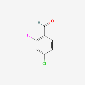 molecular formula C7H4ClIO B596904 4-氯-2-碘苯甲醛 CAS No. 132901-37-2
