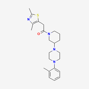 molecular formula C23H32N4OS B5969062 1-{1-[(2,4-dimethyl-1,3-thiazol-5-yl)acetyl]-3-piperidinyl}-4-(2-methylphenyl)piperazine 