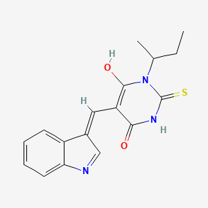 1-sec-butyl-5-(1H-indol-3-ylmethylene)-2-thioxodihydro-4,6(1H,5H)-pyrimidinedione