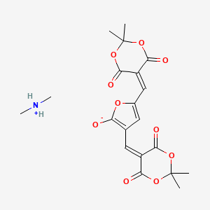 5,5'-[(5-hydroxy-2,4-furandiyl)dimethylylidene]bis(2,2-dimethyl-1,3-dioxane-4,6-dione) - N-methylmethanamine (1:1)