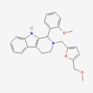 2-{[5-(methoxymethyl)-2-furyl]methyl}-1-(2-methoxyphenyl)-2,3,4,9-tetrahydro-1H-beta-carboline