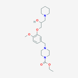 molecular formula C23H37N3O5 B5969081 ethyl 4-{3-[2-hydroxy-3-(1-piperidinyl)propoxy]-4-methoxybenzyl}-1-piperazinecarboxylate 