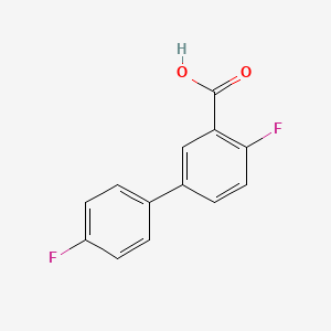 molecular formula C13H8F2O2 B596909 4,4'-Difluoro-[1,1'-biphenyl]-3-carboxylic acid CAS No. 164164-26-5
