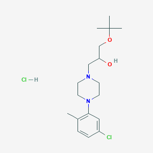 1-tert-butoxy-3-[4-(5-chloro-2-methylphenyl)-1-piperazinyl]-2-propanol hydrochloride