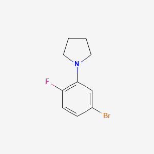 molecular formula C10H11BrFN B596912 1-(5-Bromo-2-fluorophenyl)pyrrolidine CAS No. 1280786-82-4