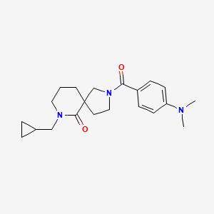 molecular formula C21H29N3O2 B5969144 7-(cyclopropylmethyl)-2-[4-(dimethylamino)benzoyl]-2,7-diazaspiro[4.5]decan-6-one 