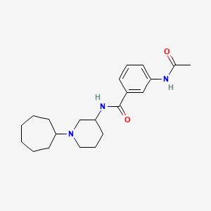 3-(acetylamino)-N-(1-cycloheptyl-3-piperidinyl)benzamide
