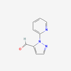 molecular formula C9H7N3O B596918 1-(pyridin-2-yl)-1H-pyrazole-5-carbaldehyde CAS No. 1269294-20-3