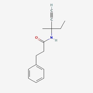 N-(1-ethyl-1-methylprop-2-yn-1-yl)-3-phenylpropanamide