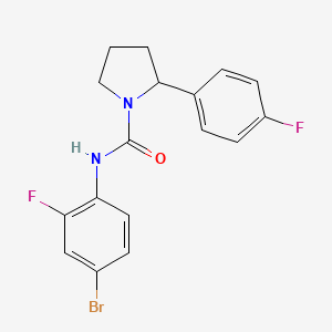 N-(4-bromo-2-fluorophenyl)-2-(4-fluorophenyl)-1-pyrrolidinecarboxamide