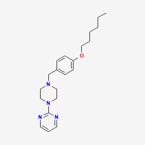 2-{4-[4-(hexyloxy)benzyl]-1-piperazinyl}pyrimidine
