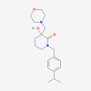 molecular formula C20H30N2O3 B5969224 3-hydroxy-1-(4-isopropylbenzyl)-3-(4-morpholinylmethyl)-2-piperidinone 